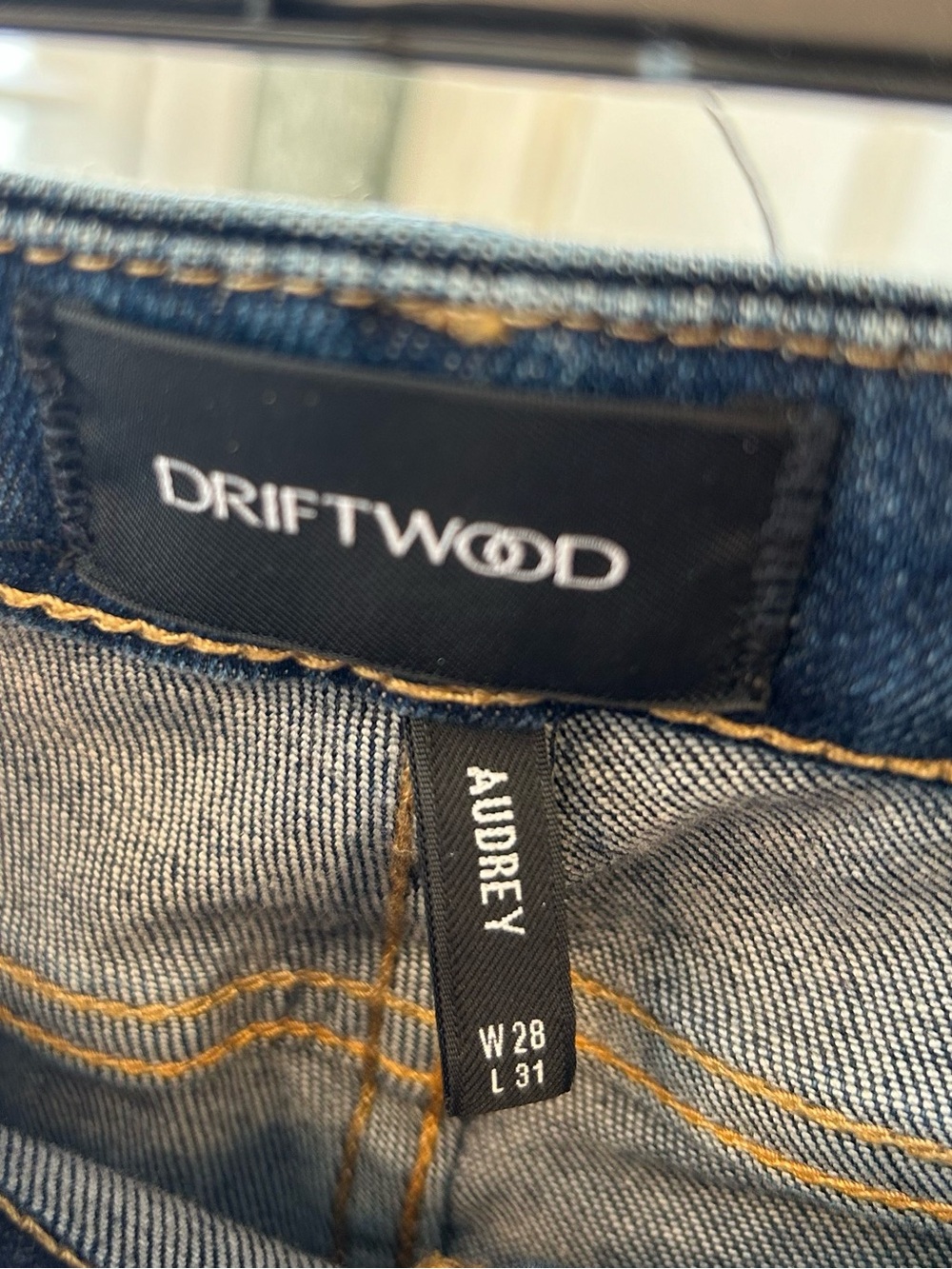 DRIFTWOOD Dark Wash Straight-Leg Jeans with Floral Side Embroidery - Picture 4 of 6